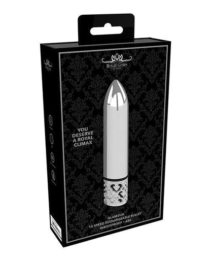Shots Royal Gem Glamour Rechargeable Bullet - Silver - SEXYEONE