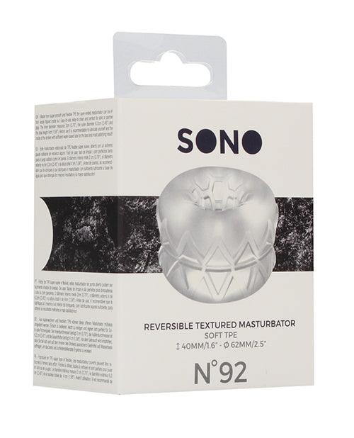 product image, Shots Sono No. 92 Reversible Textured Masturbator - Transparent - SEXYEONE
