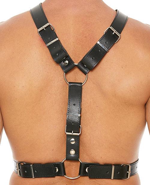 image of product,Shots Uomo Men's Harness W-metal Bit - Black - SEXYEONE