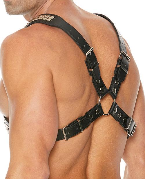 product image,Shots Uomo Men's Pyramid Stud Body Harness - Black - SEXYEONE