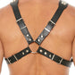 Shots Uomo Men's Pyramid Stud Body Harness - Black - SEXYEONE