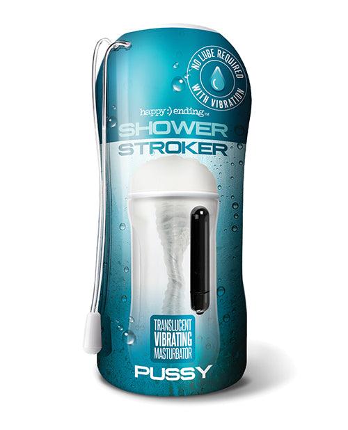 product image, Shower Stroker Vibrating Pussy - Clear - SEXYEONE