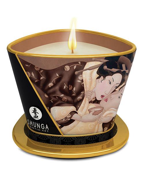 Shunga Massage Candle Excitation - 5.7 Oz Intoxicating Chocolate - SEXYEONE