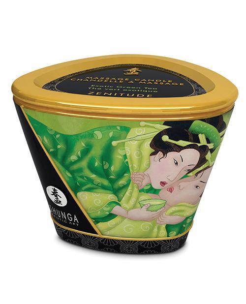 image of product,Shunga Massage Candle Zenitude - 5.7 Oz Exotic Green Tea - SEXYEONE