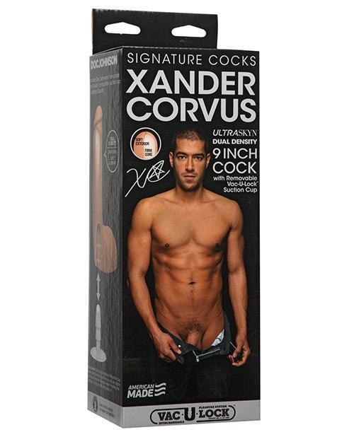 Signature Cocks Ultraskyn 9" Cock W-removeable Vac-u-lock Suction Cup - Xander Corvus - SEXYEONE