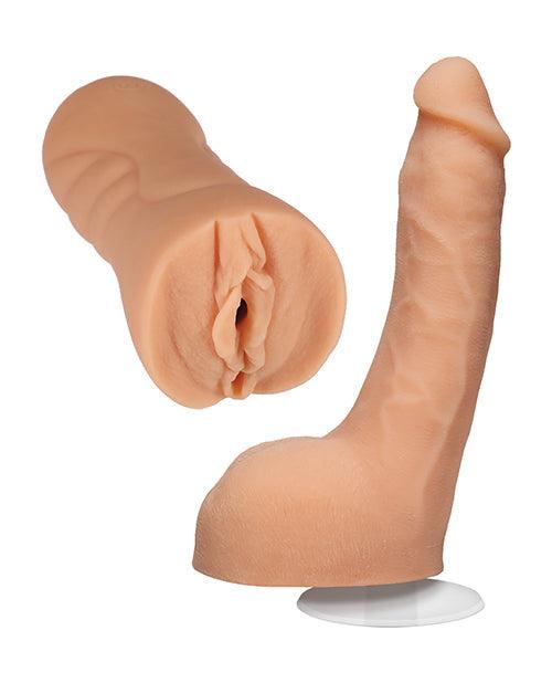image of product,Signature Strokers Set Ultraskyn Stroker & 8" Cock W-removable Vac-u-lock Suction Cup - Leolulu - SEXYEONE