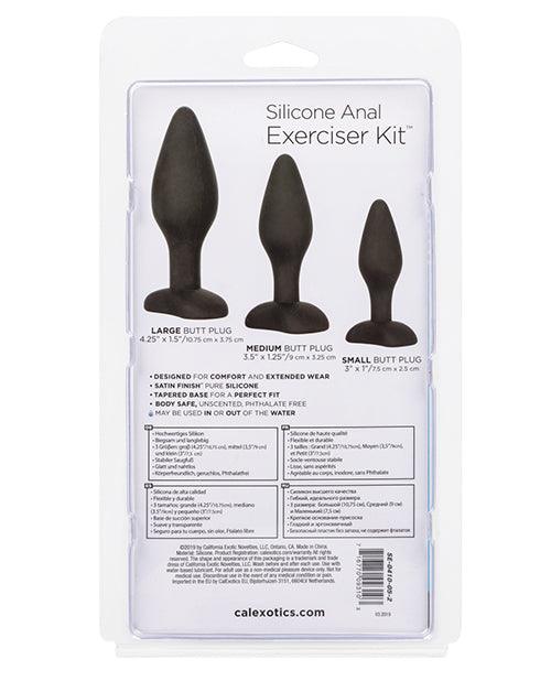 Silicone Anal Exerciser Kit - Black - SEXYEONE