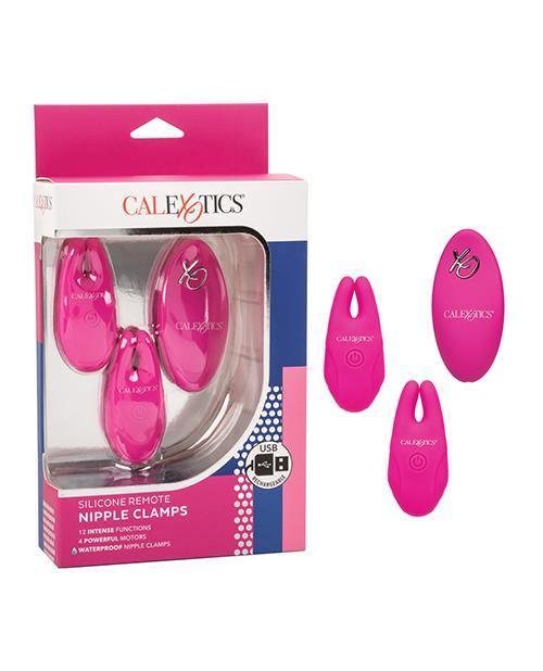 image of product,Silicone Nipple Clamps W/remote - SEXYEONE