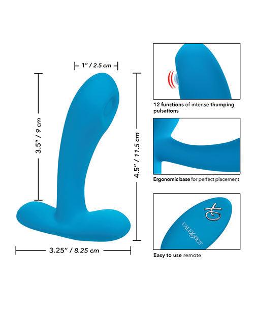 image of product,Silicone Pulsing Pleaser W-remote - Blue - SEXYEONE