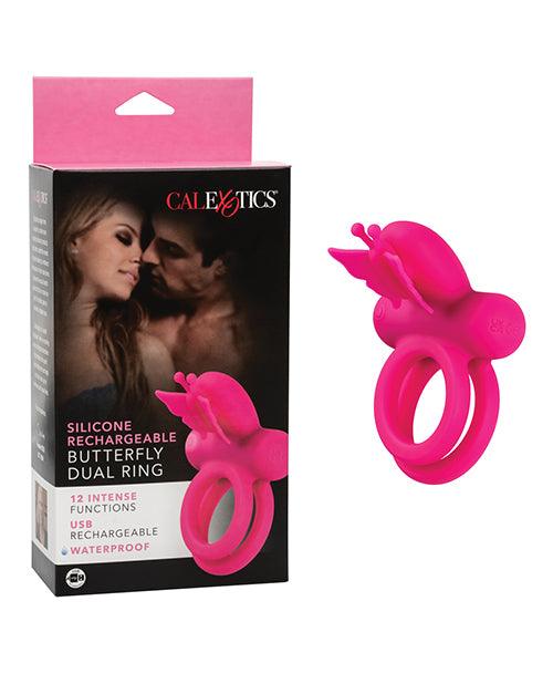 product image, Silicone Rechargeable Butterfly Dual Ring - SEXYEONE