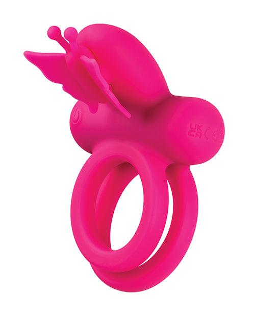 image of product,Silicone Rechargeable Butterfly Dual Ring - SEXYEONE