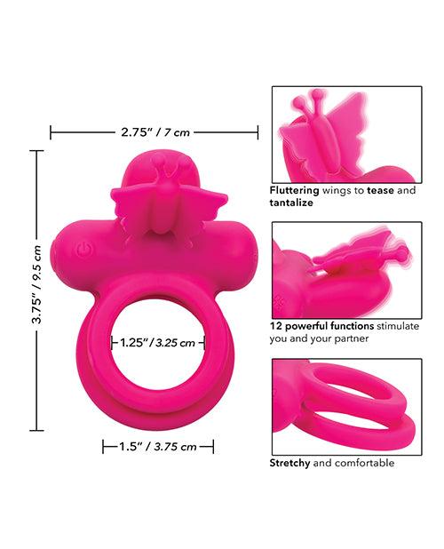 image of product,Silicone Rechargeable Butterfly Dual Ring - SEXYEONE