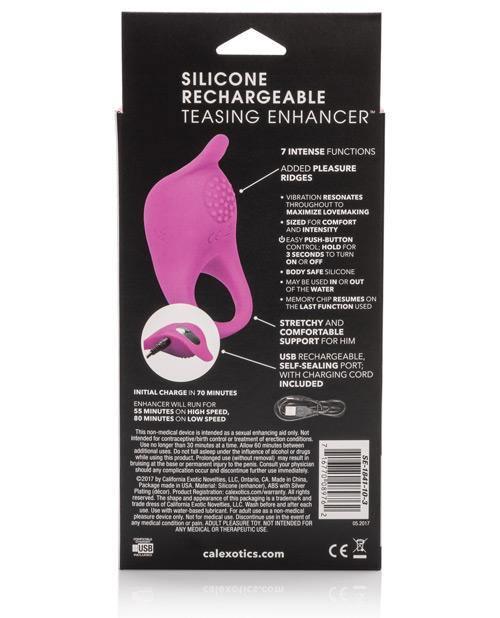 product image,Silicone Rechargeable Teasing Enhancer - Pink - SEXYEONE
