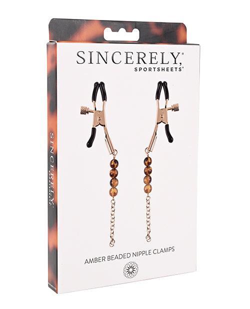 product image, Sincerely Amber Beaded Nipple Clamps - SEXYEONE