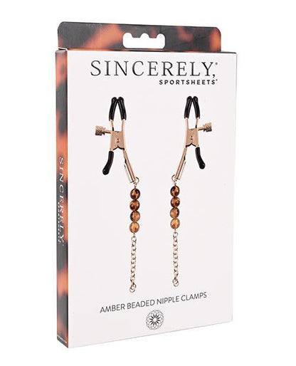 Sincerely Amber Beaded Nipple Clamps - SEXYEONE