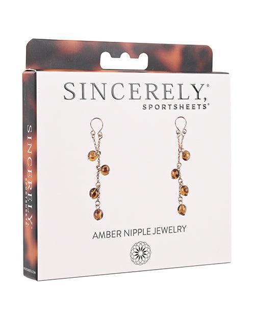 product image, Sincerely Amber Nipple Jewelry - SEXYEONE