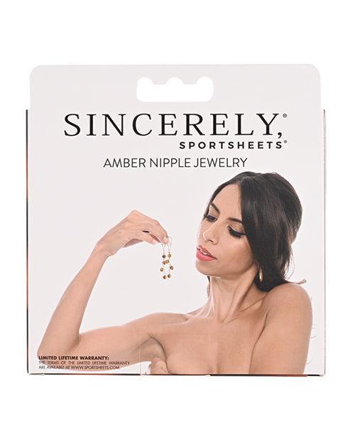 image of product,Sincerely Amber Nipple Jewelry - SEXYEONE