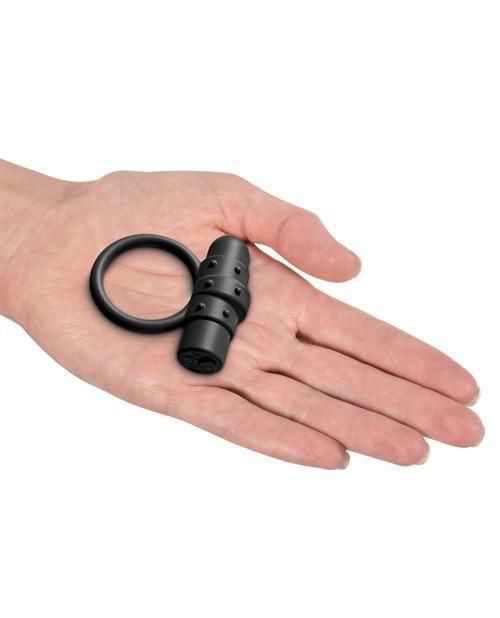 image of product,Sir Richards Control Vibrating Silicone C-ring - Black - SEXYEONE