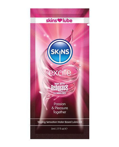 product image, Skins Excite Water Based Lubricant - 5 Ml Foil - SEXYEONE