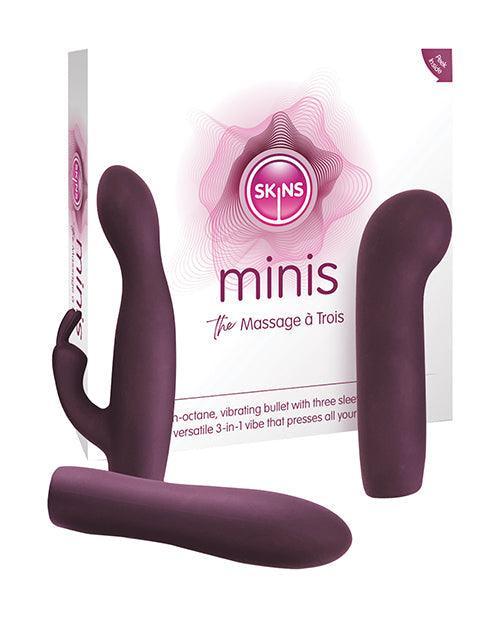 product image, Skins Minis Massage A Trois - Magenta - SEXYEONE