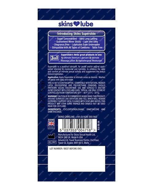 product image,Skins Super Slide Silicone Based Lubricant - 5 Ml Foil - SEXYEONE 