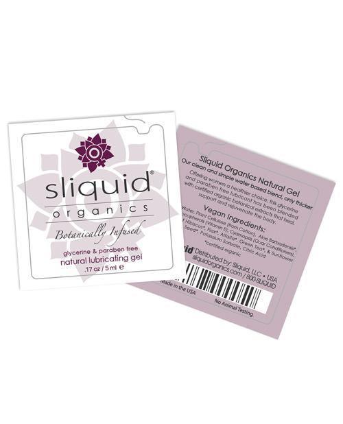 image of product,Sliquid Organics Natural Lubricating Gel - .17 Oz Pillow - SEXYEONE