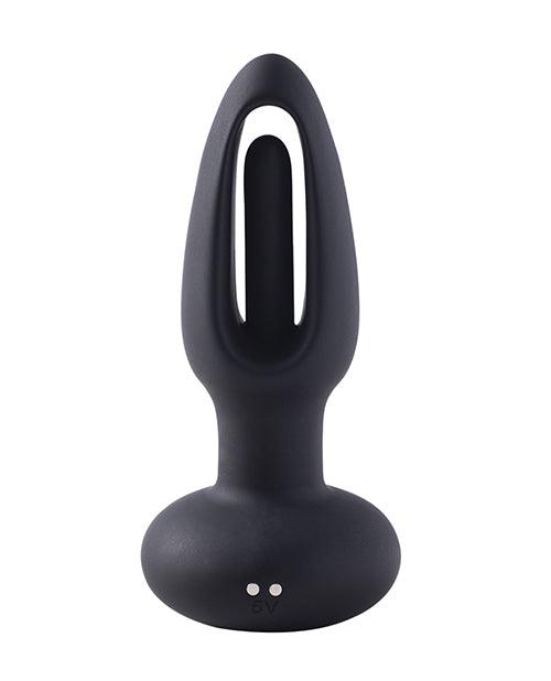 product image, Snuggy Flapping Anal Plug Vibrator- Black - SEXYEONE