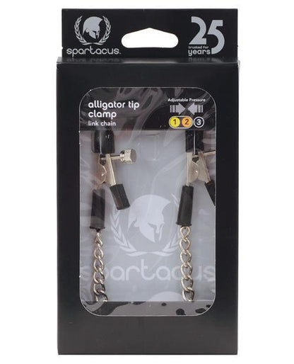 Spartacus Adjustable Alligator Nipple Clamps W-link Chain - SEXYEONE 