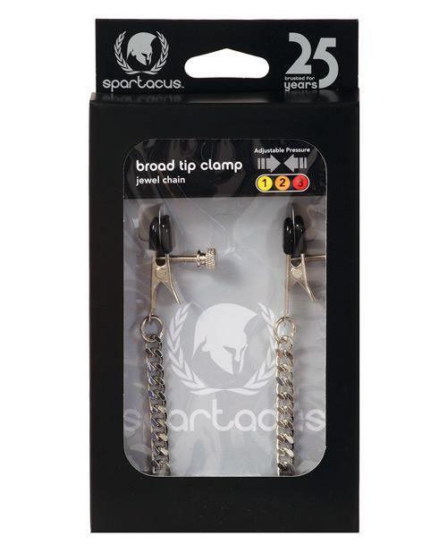 product image, Spartacus Adjustable Broad Tip Clamps - Jewel Chain - SEXYEONE