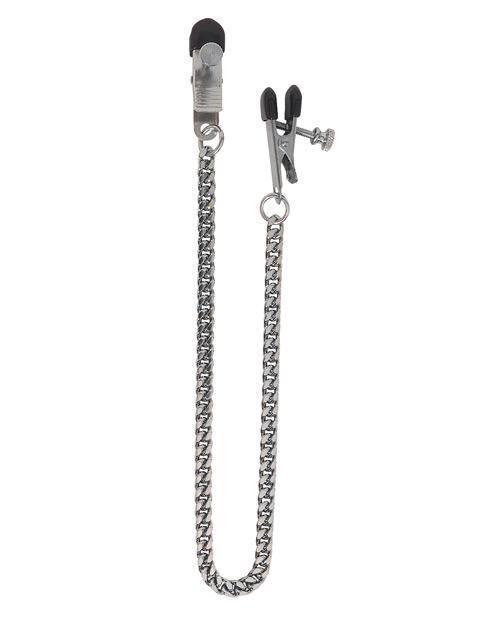 image of product,Spartacus Adjustable Broad Tip Clamps - Jewel Chain - SEXYEONE