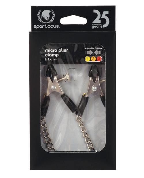 product image, Spartacus Adjustable Micro Plier Nipple Clamps W-link Chain - SEXYEONE