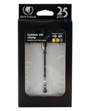 Spartacus Black Beaded Clit Clamps - SEXYEONE