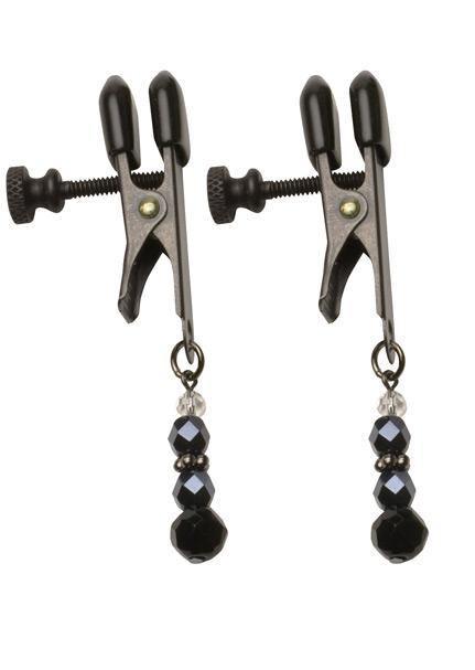 image of product,Spartacus Black Beaded Nipple Clamps - SEXYEONE