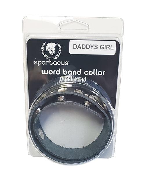 product image, Spartacus Daddys Girl Leather Collar - Black - SEXYEONE