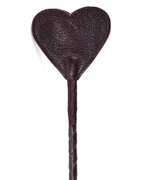 image of product,Spartacus Heart Crop - Brown Leather - SEXYEONE
