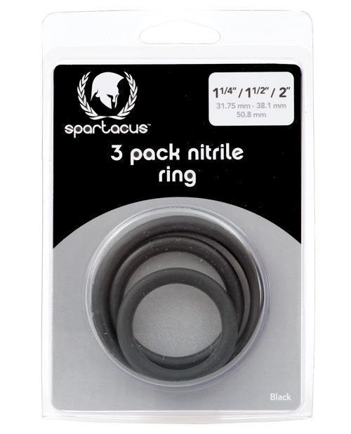 image of product,Spartacus Nitrile Cock Ring Set - Pack Of 3 - SEXYEONE