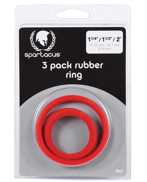 product image,Spartacus Rubber Cock Ring Set - SEXYEONE