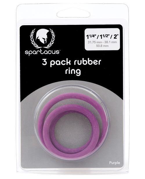 image of product,Spartacus Rubber Cock Ring Set - SEXYEONE
