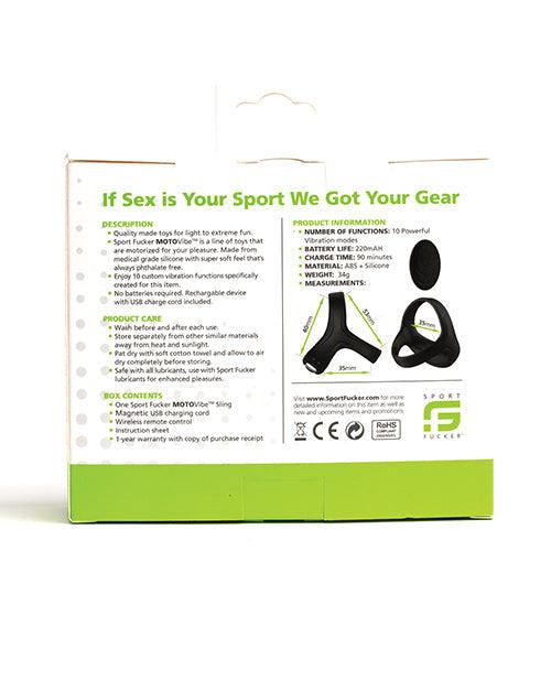 image of product,Sport Fucker Motovibe Sling Cockring W-remote - Black - SEXYEONE