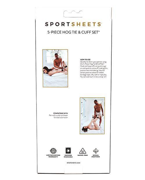 image of product,Sportsheets Five Piece Hog Tie & Cuff Set - SEXYEONE