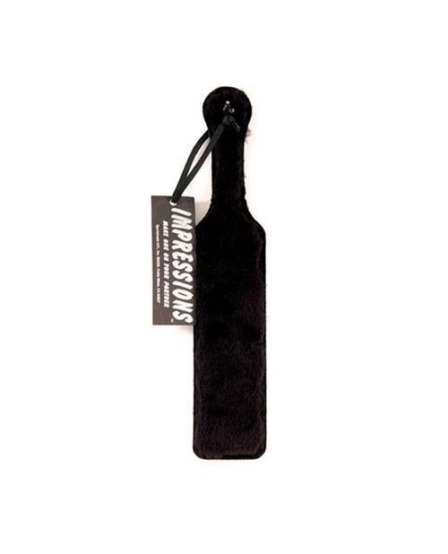 product image, Sportsheets Leather Paddle W-black Fur - SEXYEONE