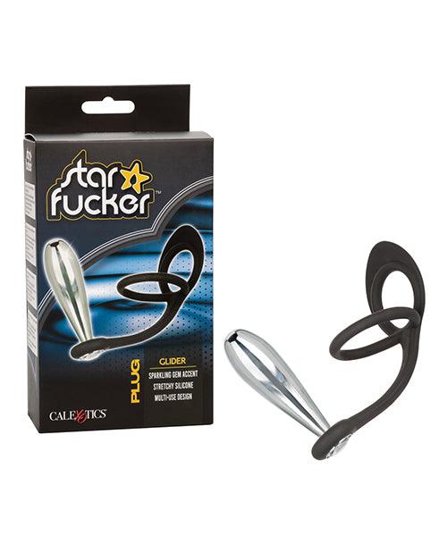 product image, Star Fucker Glider Gem Plug W-silicone Enhancer - Black - SEXYEONE