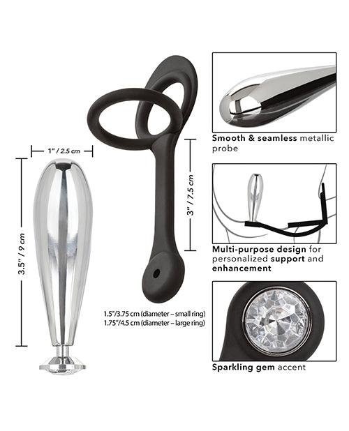 image of product,Star Fucker Glider Gem Plug W-silicone Enhancer - Black - SEXYEONE