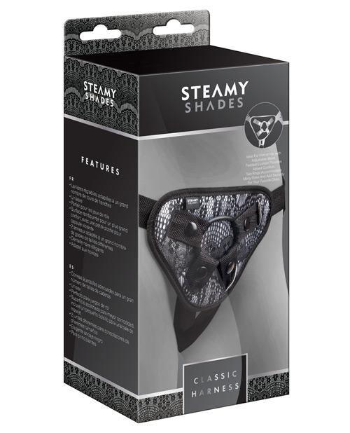 product image, Steamy Shades Classic Harness - Black-white - SEXYEONE