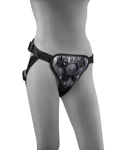 image of product,Steamy Shades Classic Harness - Black-white - SEXYEONE