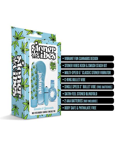 image of product,Stoner Vibes Kush & Smush Stash Kit - Blue - SEXYEONE