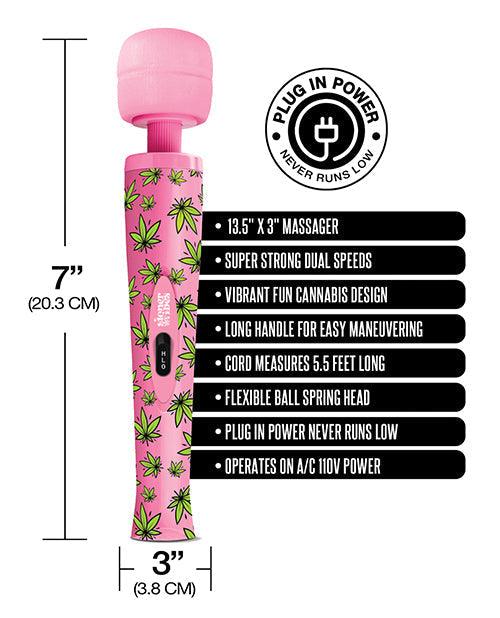 product image,Stoner Vibes Wacky Weed Wand Massager - Pink Kush - SEXYEONE