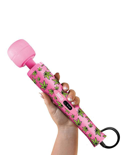 image of product,Stoner Vibes Wacky Weed Wand Massager - Pink Kush - SEXYEONE