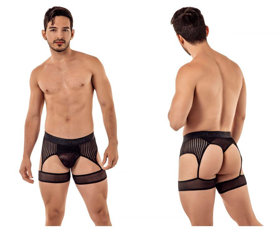 product image, Stripes Gaterbelt Thongs - SEXYEONE