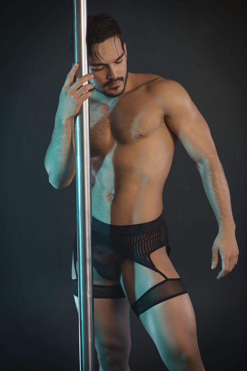 image of product,Stripes Gaterbelt Thongs - SEXYEONE